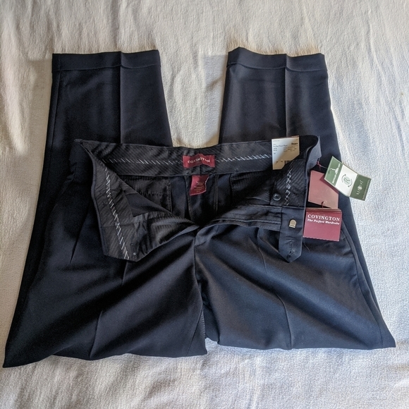 Navy Blue Men's Dress Pants - Picture 1 of 6